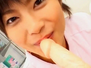 Nippon nurses love to play with dildos before fucking real cock